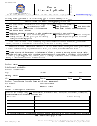 Form MV25 &quot;Dealer License Application&quot; - Montana
