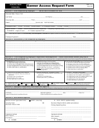 Document preview: Banner Access Request Form - Alabama a&m University
