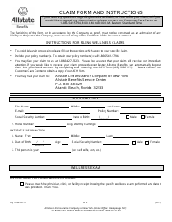 Form ABJ10367NY-5 Wellness Claim Form - Allstate - Florida