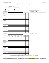 Document preview: Form 1731 Employee Work Schedule and Assigned Tasks Form - Texas