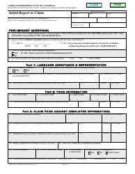 Document preview: DLSE Form 1 Initial Report or Claim - California