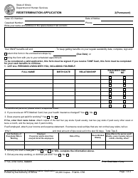 Form IL444-4765 Redetermination Application - Illinois