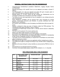 Kashmir Highway, Near Aabpara, Islamabad Membership Form (Students Package) - Pakistan, Page 2
