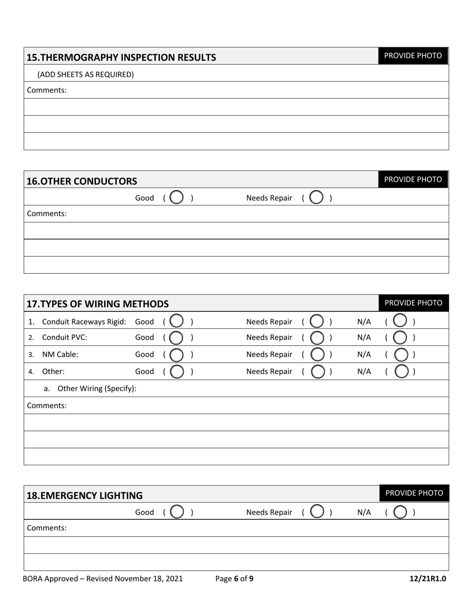 Minimum Inspection Procedural Guidelines for Building Electrical Recertification - City of Miami, Florida, Page 6