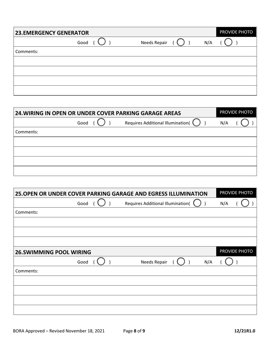 Minimum Inspection Procedural Guidelines for Building Electrical Recertification - City of Miami, Florida, Page 8