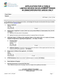 Document preview: Application for a Type D Limited Review Development Order - Lee County, Florida