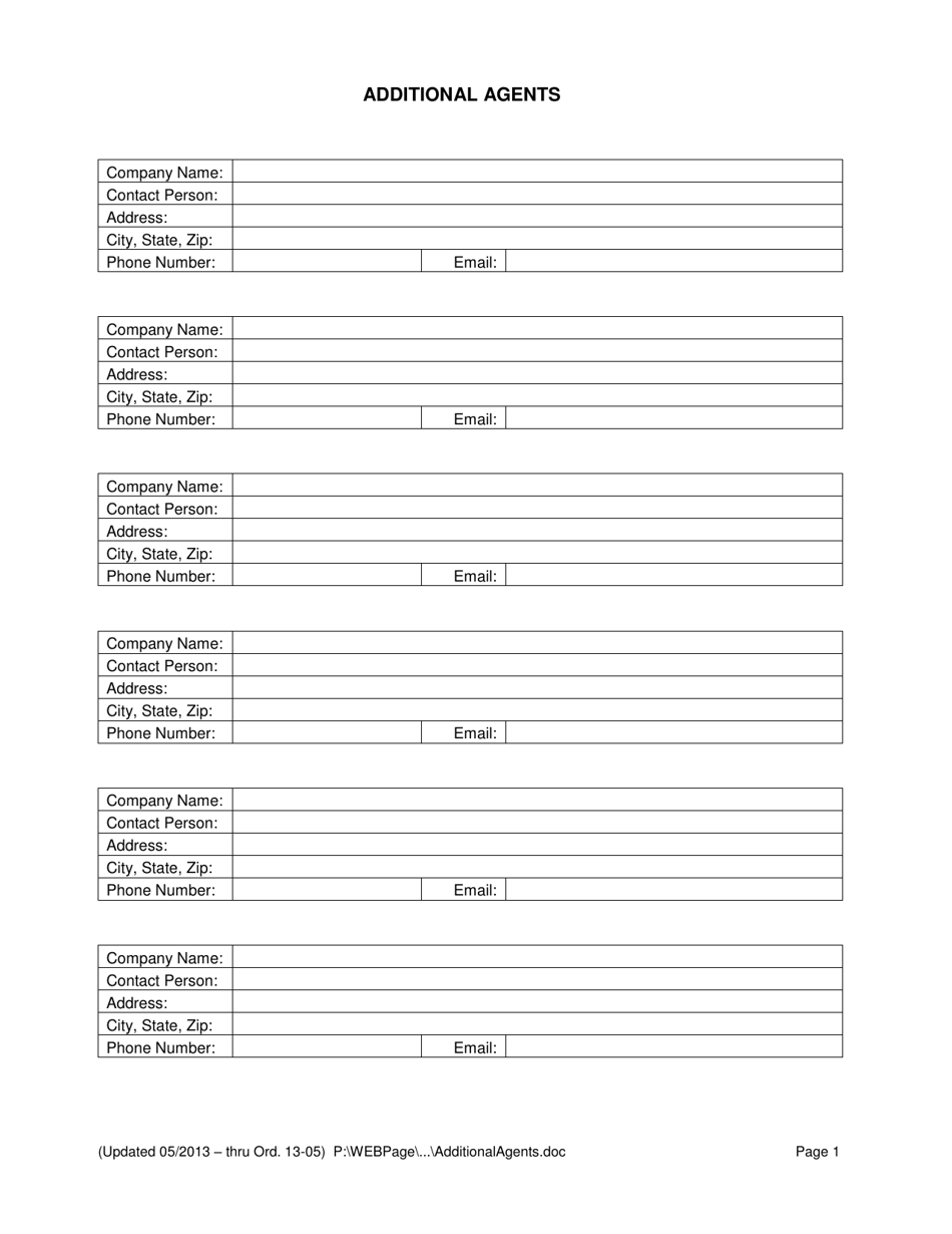 Additional Agents - Lee County, Florida, Page 1