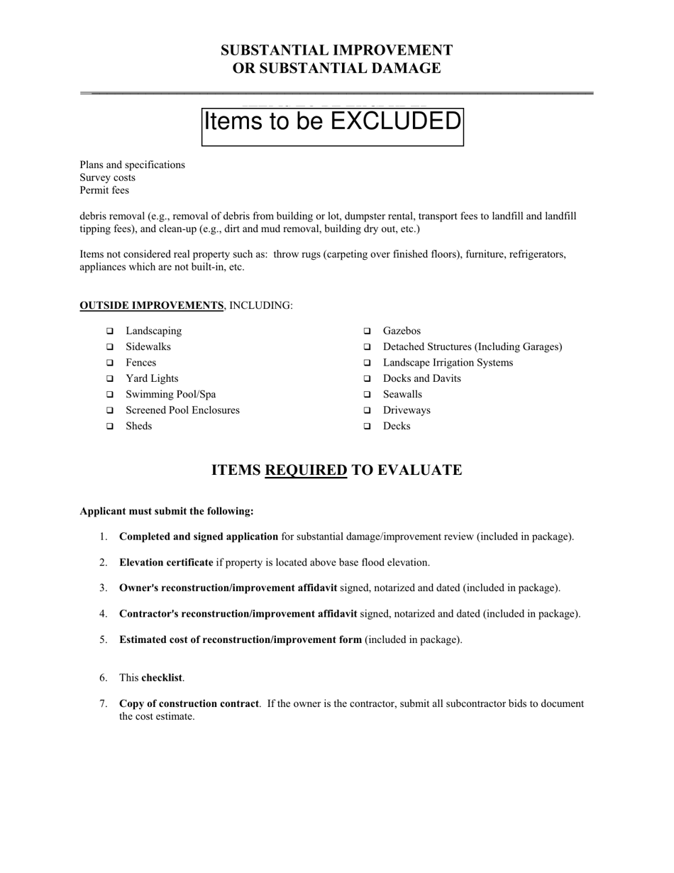 Detailed Construction Cost Breakdown Itemization Package - Lee Couny, Florida, Page 6