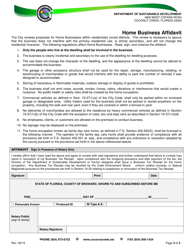 Home Business Tax Receipt Application - City of Coconut Creek, Florida, Page 3