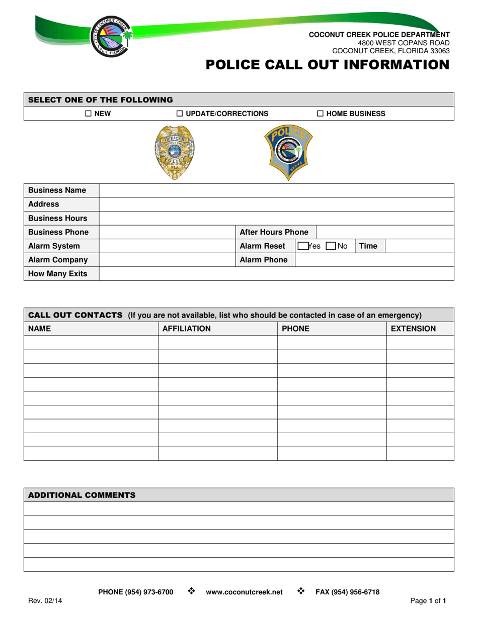 Business Tax Receipt Application - City of Coconut Creek, Florida, Page 4