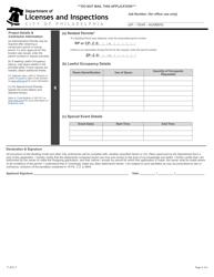 Form P_022_F Application for Administrative Permit - City of Philadelphia, Pennsylvania, Page 2