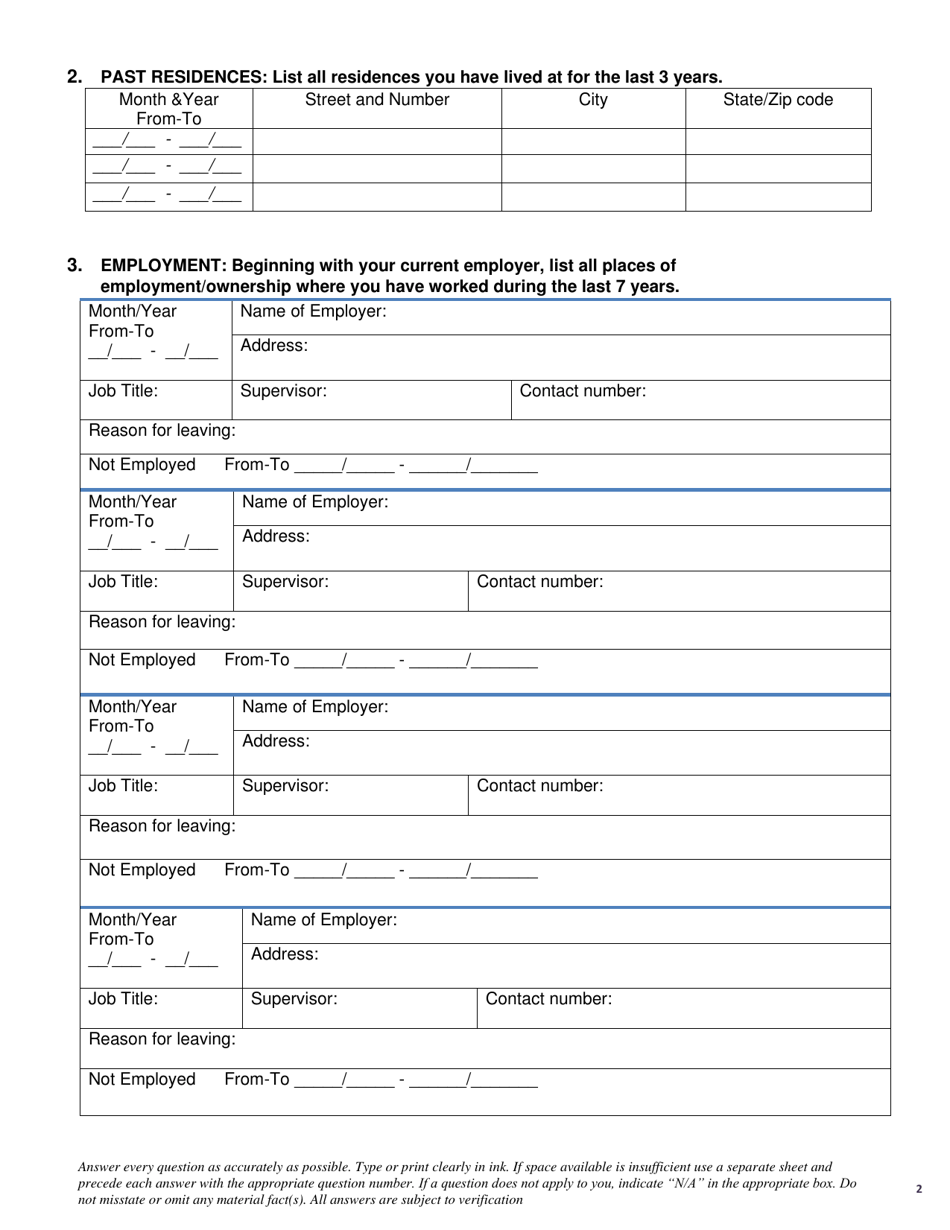 Massage Establishment Permit Application - City of Hayward, California, Page 2