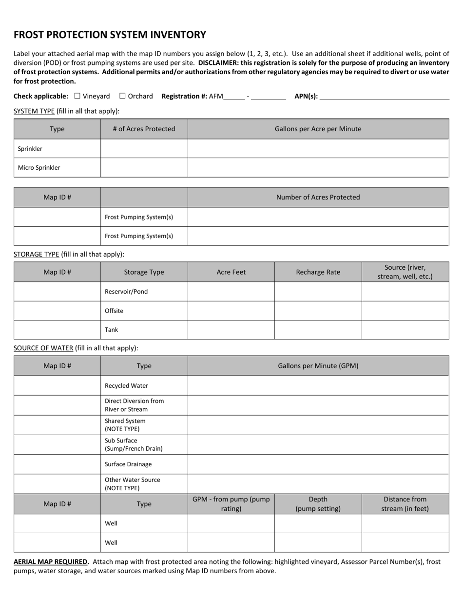 Vineyard  Orchard Frost Protection Registration - County of Sonoma, California, Page 2