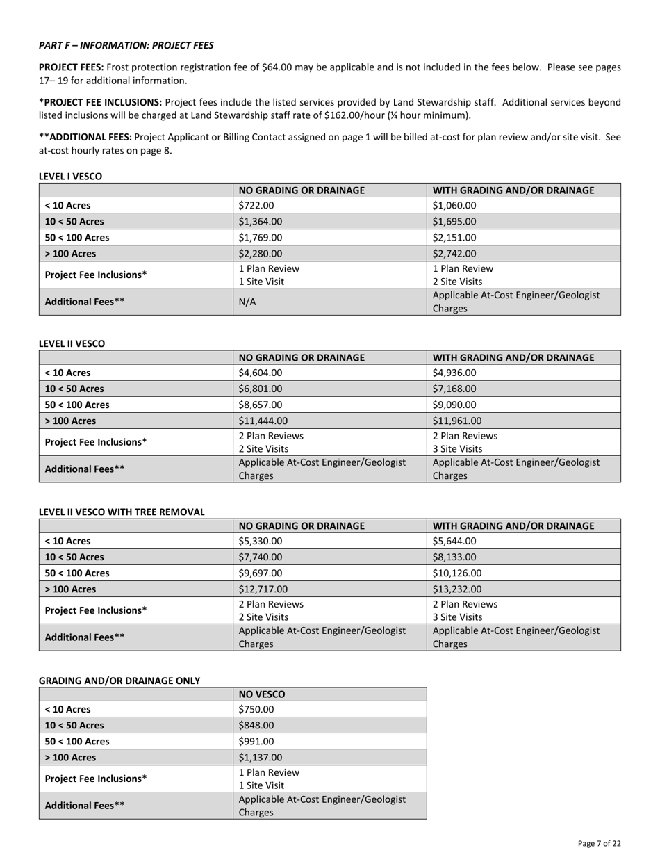 Permit Application for Agricultural Grading, Drainage, and / or Vineyard / Orchard Site Development (Vesco) - County of Sonoma, California, Page 7