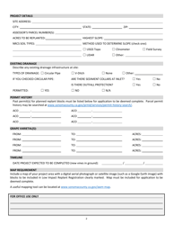 Registration Application for Low Impact Vineyard Replant Project - County of Sonoma, California, Page 2