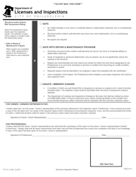 Form TP_011_F Summary Inspection Form - City of Philadelphia, Pennsylvania, Page 2