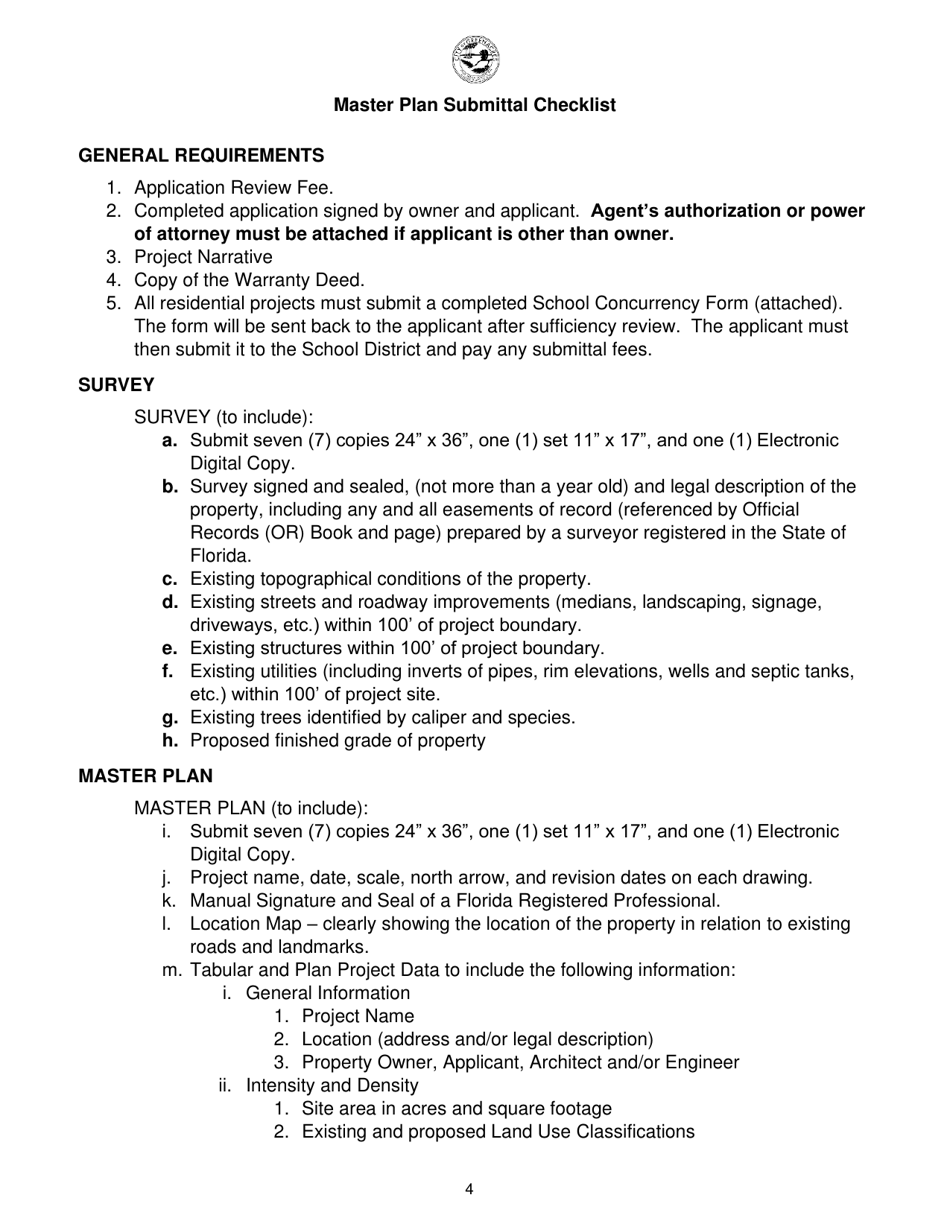 Master Plan Approval Application - City of Greenacres, Florida, Page 4