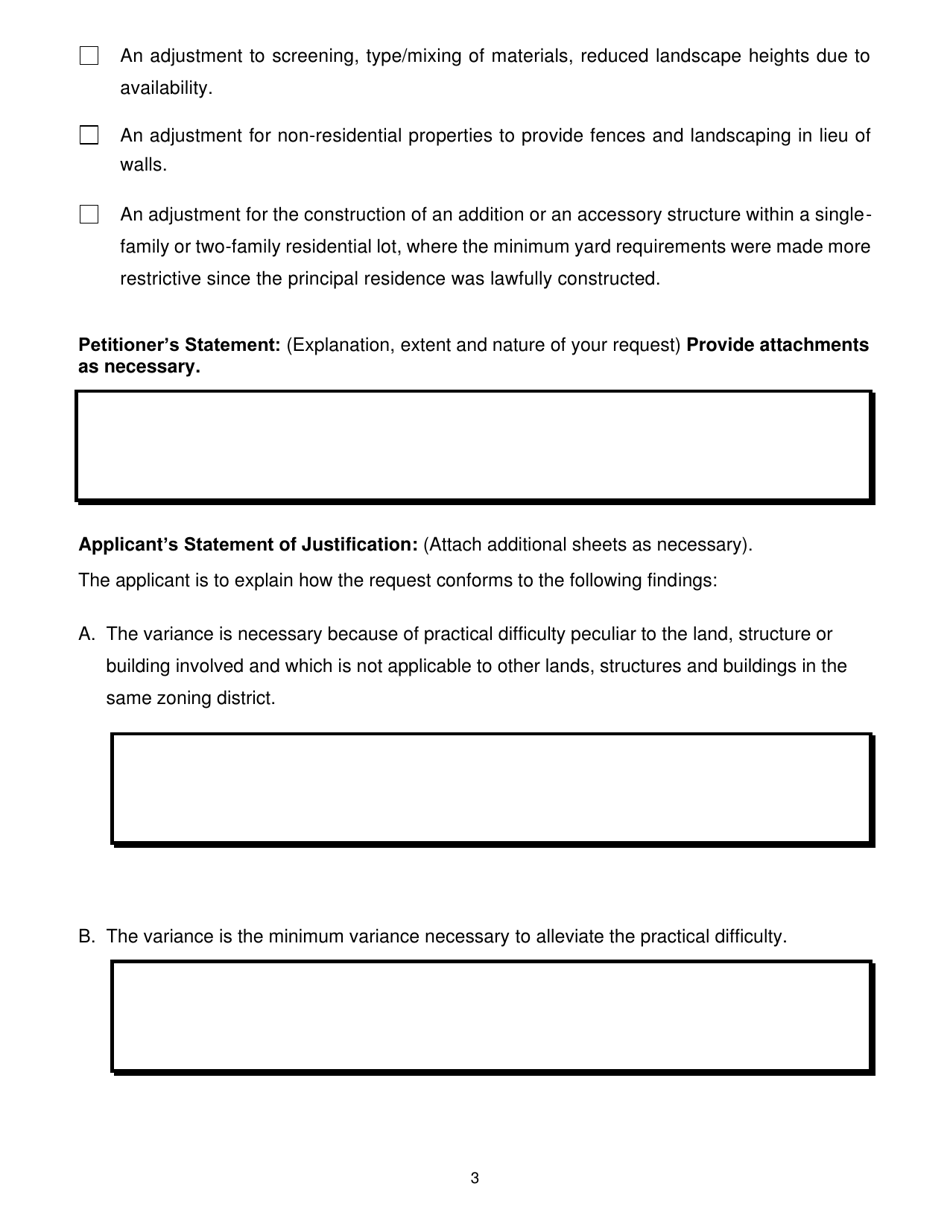Application for Administrative Variance - City of Greenacres, Florida, Page 3
