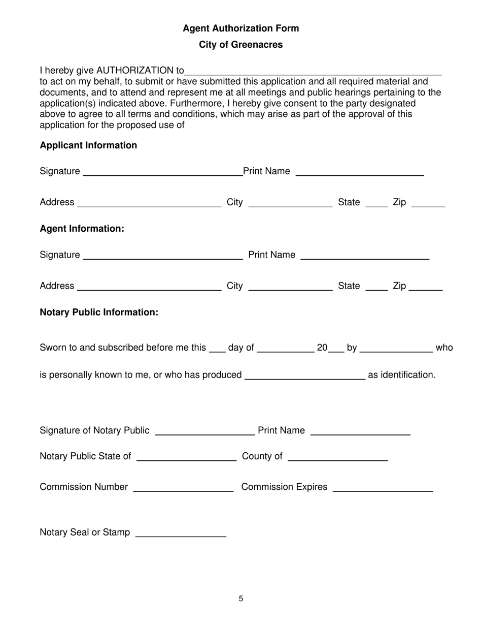 Application for Administrative Variance - City of Greenacres, Florida, Page 5
