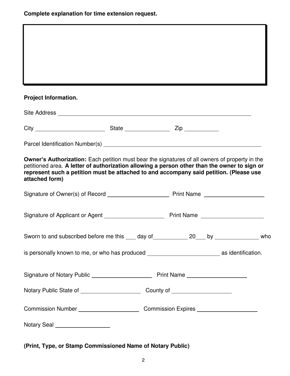 Extension of Time Application - City of Greenacres, Florida, Page 2