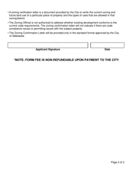 Zoning Confirmation Request Form - City of Greenacres, Florida, Page 2