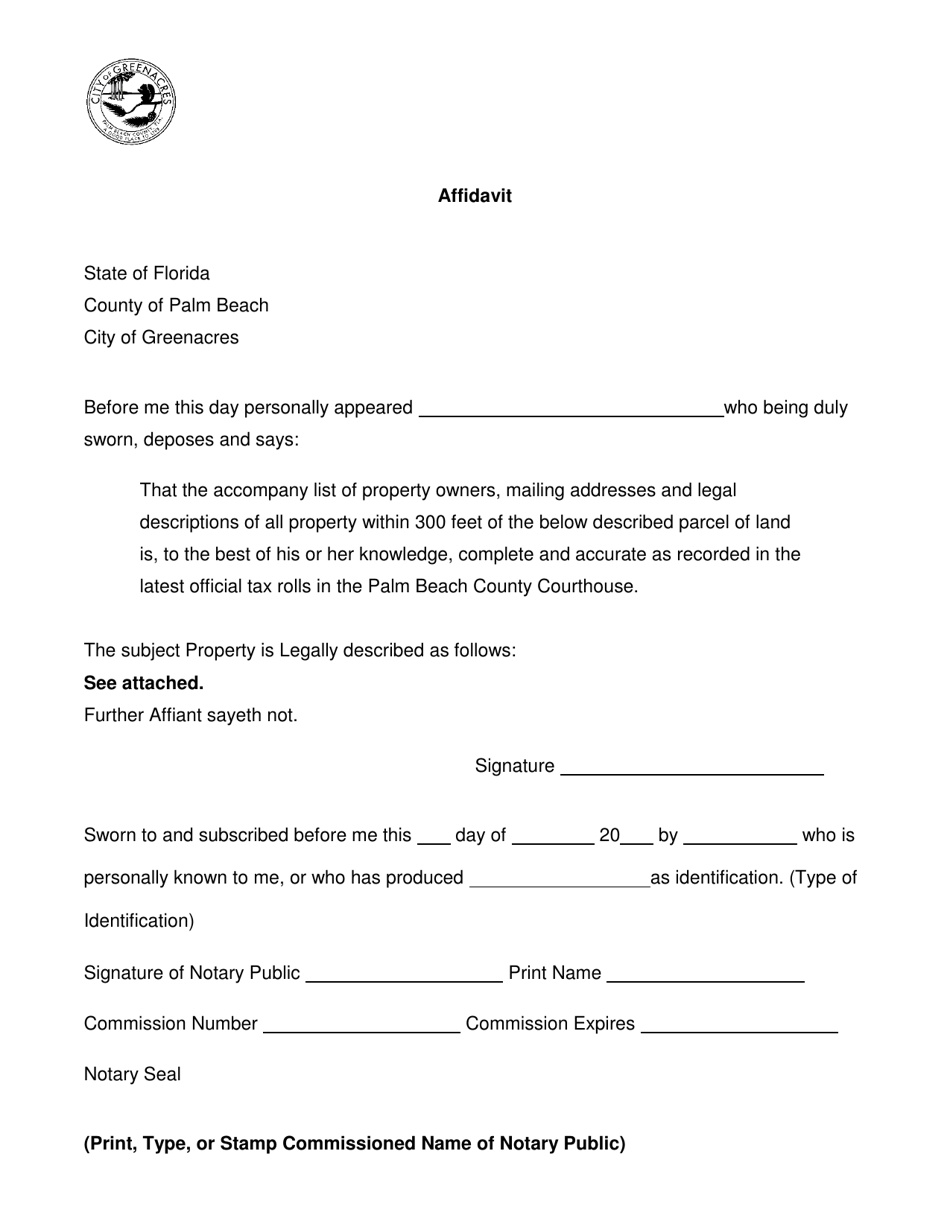 Application for Zoning Map Amendment - City of Greenacres, Florida, Page 7