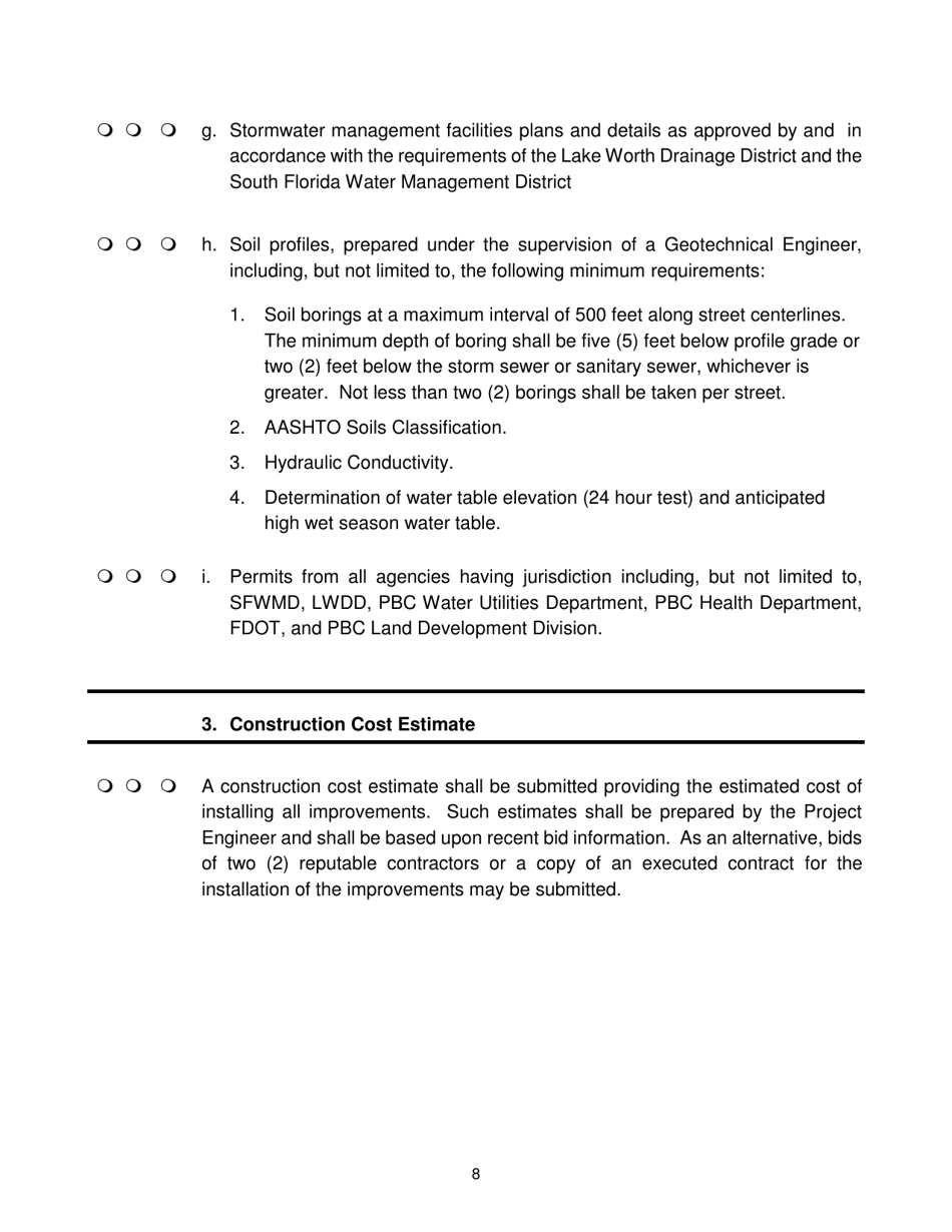 Final Plat Requirements and Checklist - City of Greenacres, Florida, Page 8