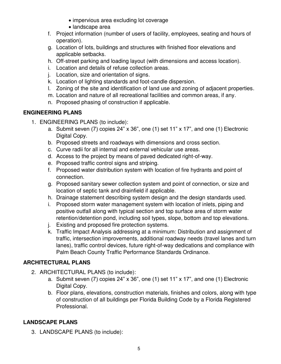 Site  Development Plan Approval Application - City of Greenacres, Florida, Page 5
