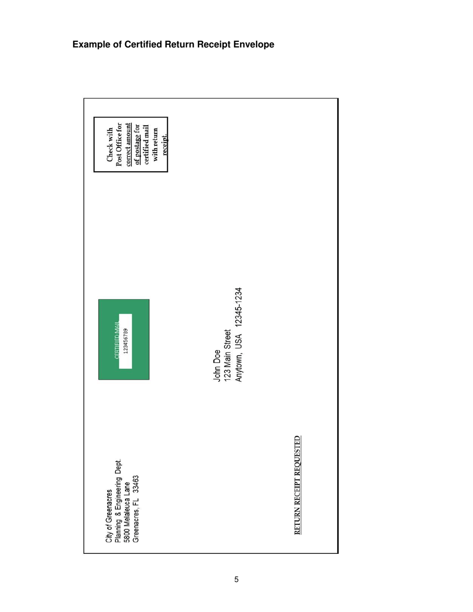 Instructions for Petition to Abandon or Vacate - City of Greenacres, Florida, Page 5