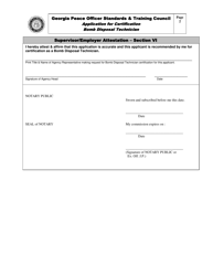 Application for Certification Bomb Disposal Technician - Georgia (United States), Page 2