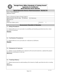 Application for Speed Detection Device Operator Certification - Georgia (United States), Page 6