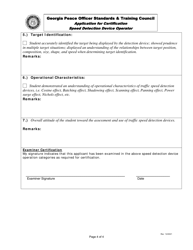 Application for Speed Detection Device Operator Certification - Georgia (United States), Page 7