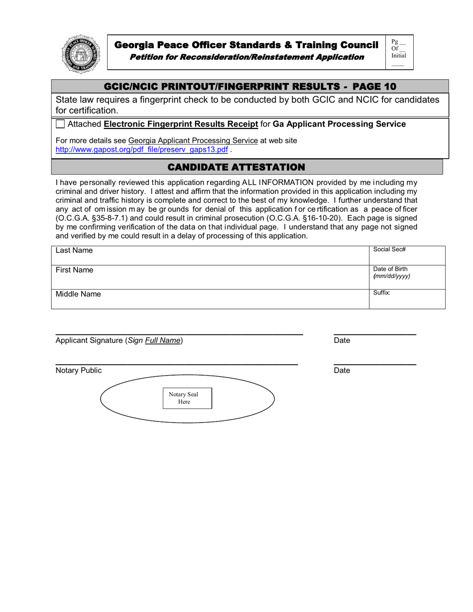 Petition for Reconsideration / Reinstatement Application - Georgia (United States), Page 10