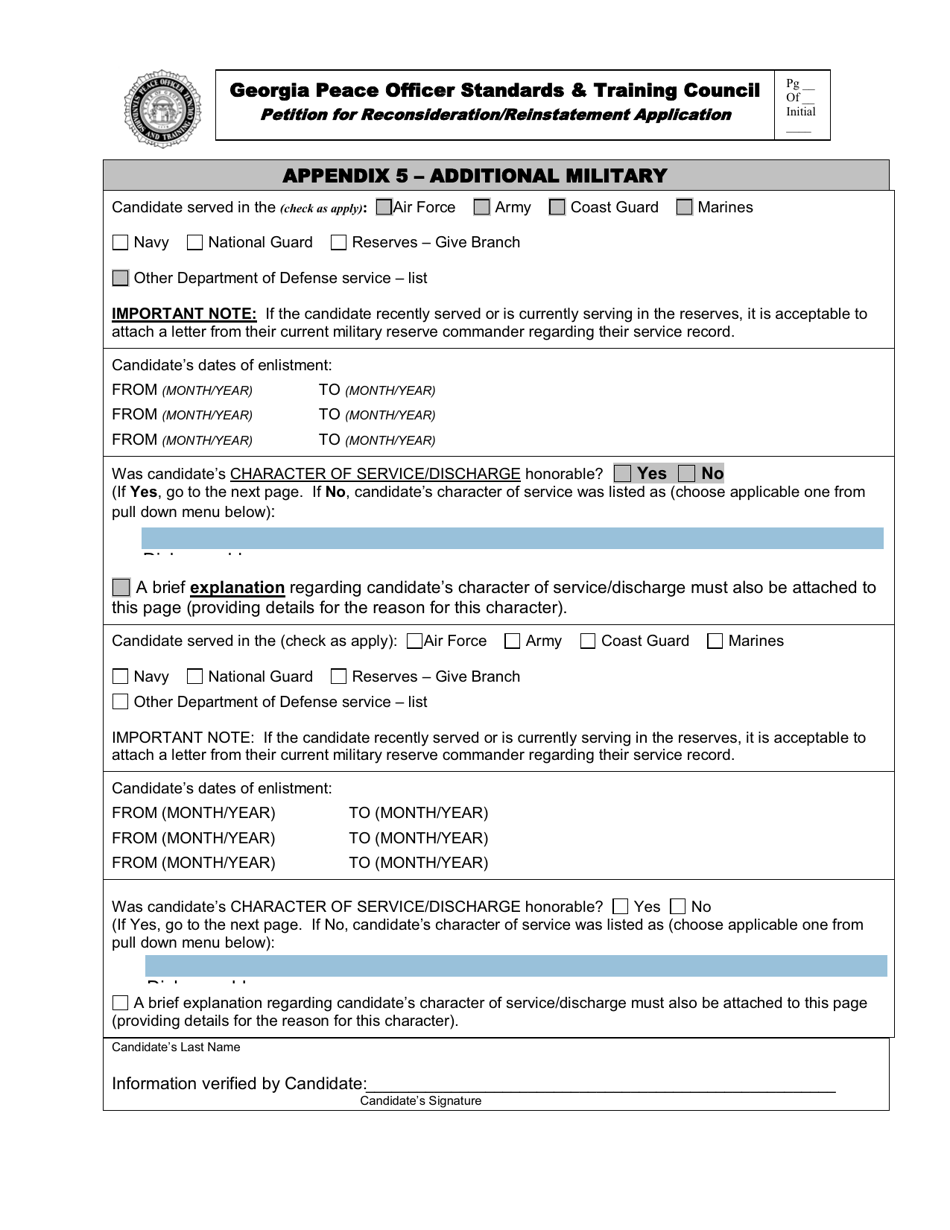 Petition for Reconsideration / Reinstatement Application - Georgia (United States), Page 18