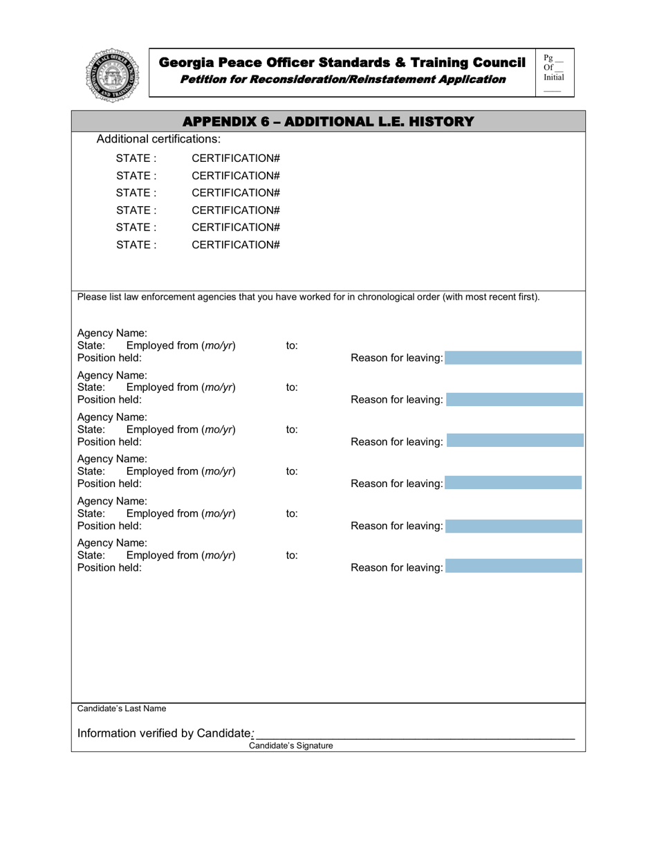 Petition for Reconsideration / Reinstatement Application - Georgia (United States), Page 19