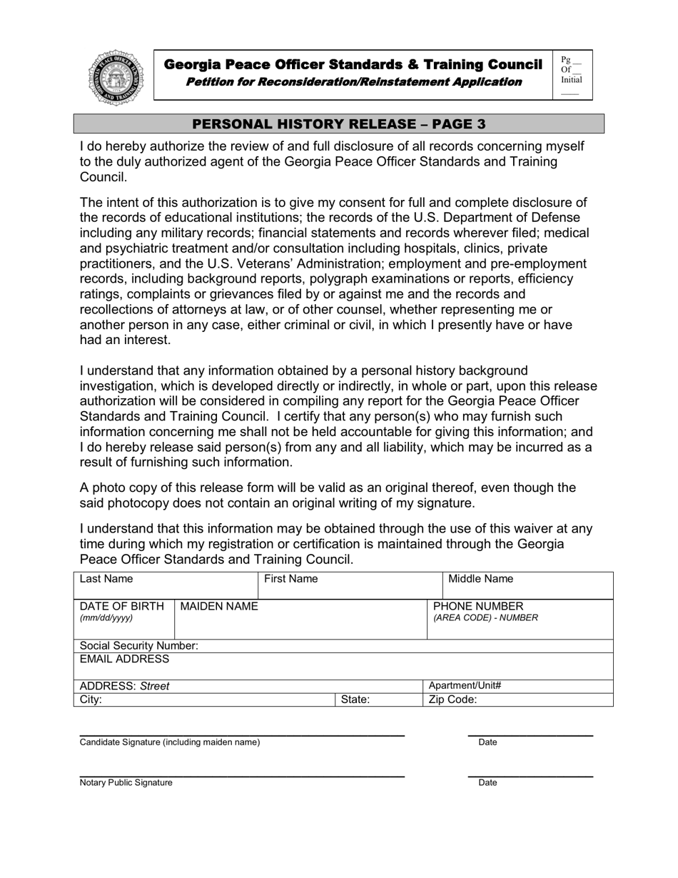 Petition for Reconsideration / Reinstatement Application - Georgia (United States), Page 3