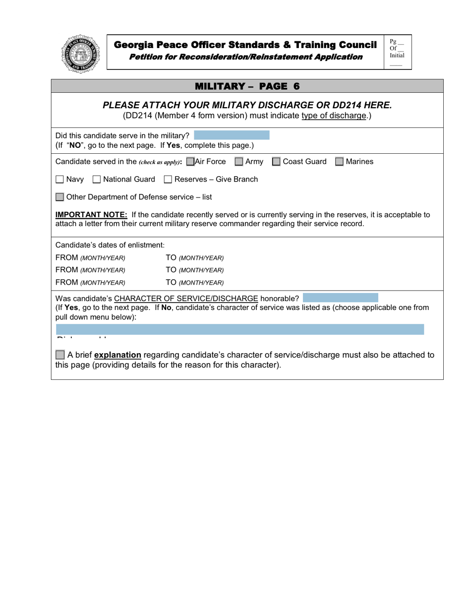 Petition for Reconsideration / Reinstatement Application - Georgia (United States), Page 6