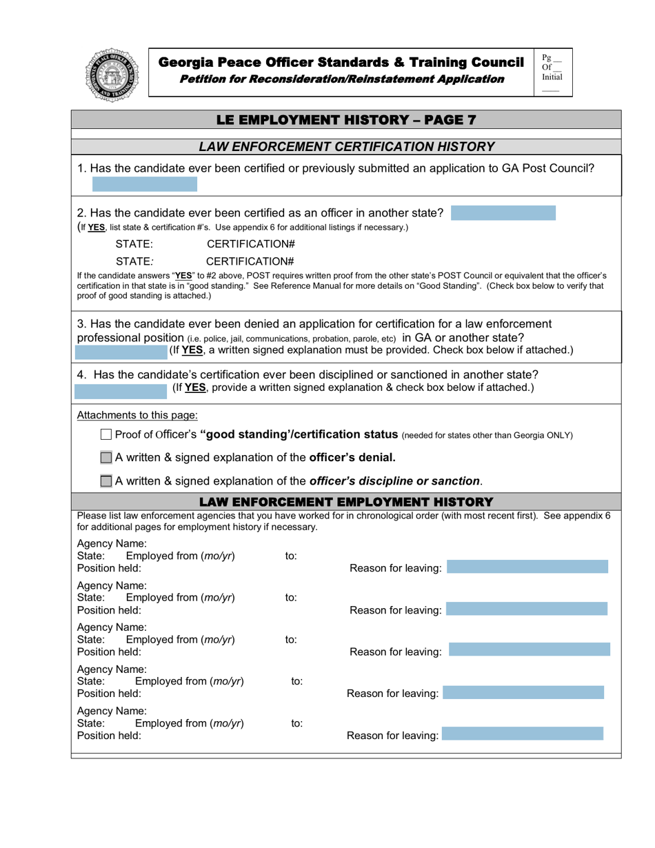 Petition for Reconsideration / Reinstatement Application - Georgia (United States), Page 7