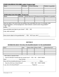 Confidential Guardianship Termination Questionnaire - County of Alameda, California, Page 10