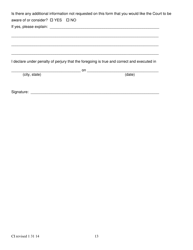 Confidential Guardianship Termination Questionnaire - County of Alameda, California, Page 13