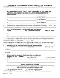 Confidential Guardianship Termination Questionnaire - County of Alameda, California, Page 3