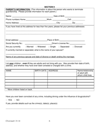 Confidential Guardianship Termination Questionnaire - County of Alameda, California, Page 6