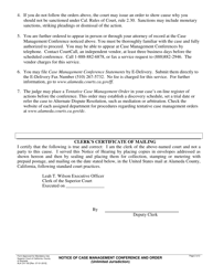 Form ALA CIV-100 Notice of Case Management Conference and Order - County of Alameda, California, Page 2