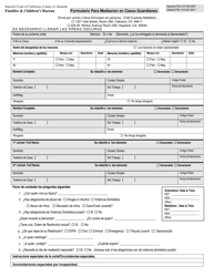 Formulario Para Mediacion En Casos Guardianes - County of Alameda, California (Spanish)