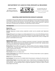 Instructions for &quot;Industrial Hemp Registration Checklist&quot; - County of Sonoma, California