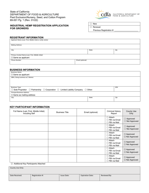 Form 69-001  Printable Pdf