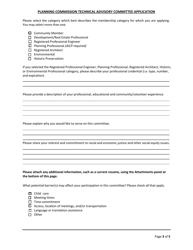 Planning Commission Technical Advisory Committee Application - City of San Antonio, Texas, Page 3