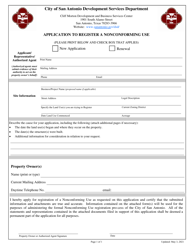 Application to Register a Nonconforming Use - City of San Antonio, Texas, Page 3