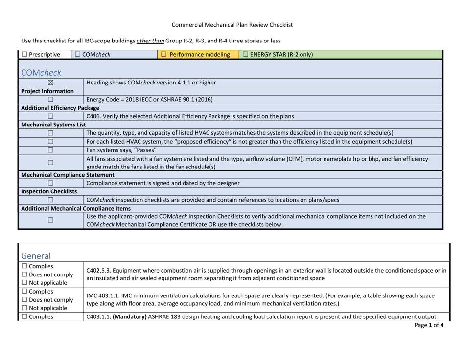 City of Philadelphia, Pennsylvania Commercial Mechanical Plan Review ...