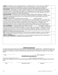 Form JV-13 Waiver Form With Advisements, Stipulations, Declarations, Findings &amp; Orders - County of San Mateo, California, Page 3